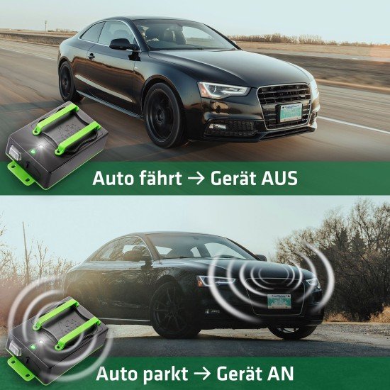 Aparat universal cu ultrasunete împotriva jderilor, șoarecilor și șobolanilor, pentru automobil și pod, cu acoperire de până la 60 m², Gardigo Flex