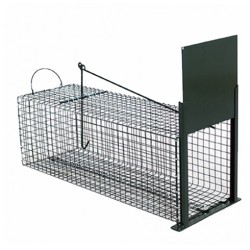 Capcană umană (cușcă) pentru jderi, dihori, pârși, iepuri, șobolani, scăi, pisici sălbatice, câine ratonul – 60cm / 23cm / 23cm